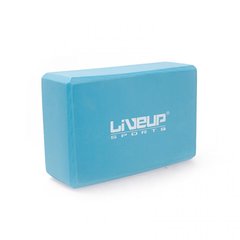 Блок для йоги LiveUp EVA Brick, голубой