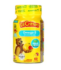 L'il Critters, омега-3, со вкусом малинового лимонада, 60 жевательных мармеладок, LIL-01426