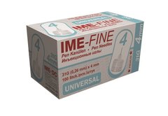 Голки IME-Fine для інсулінових шприц-ручок 4 мм., 100 шт.