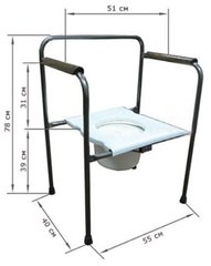 Стілець-туалет Medok "Преміум" нерегульований, білий MED-04-005