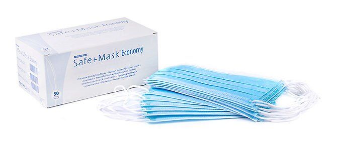 Маска захисна медична Medicom Safe+Mask Economy на резинках, 50 шт.
