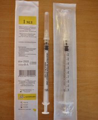 Шприц инсулиновый 3-х компонентный со съемной иглой Alexpharm 1мл U-100, G30, 100 шт.