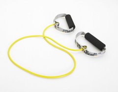 Комплексный жгут-тренажер с мягкими ручками без упаковки Thera-Band, желтый, тонкий, 21721