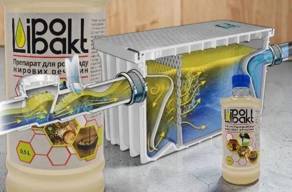 Lipobakt Ліпобакт 500 мл біологічний засіб для розщеплення жирів у трубах, септиках і жироуловлювачах, Lipo500