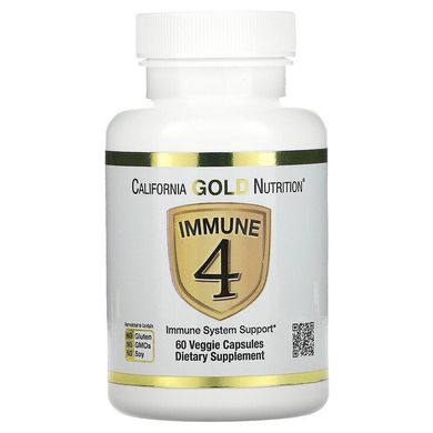 Immune 4, средство для укрепления иммунитета, California Gold Nutrition, (60 капсул), CGN-01842