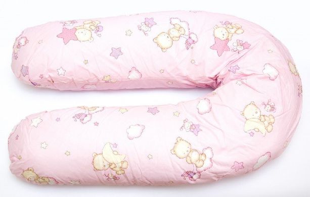 Наволочка на подушку для вагітних та годування ОП-15 OLVI з малюнком "Зірочка на рожевому"