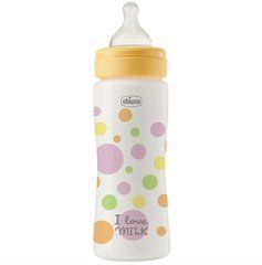 Бутылочка пластик Chicco PERFECT Easy, 330 мл, соска силикон, 4 м+, желтая, 20245.10