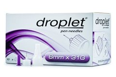 Иглы Droplet для инсулиновых шприц-ручек 6 мм., 10 шт.