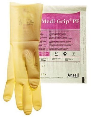 Перчатки хирург. стер. без пудры Medi-Grip PF 5 пар, р. 7.0, Ansell