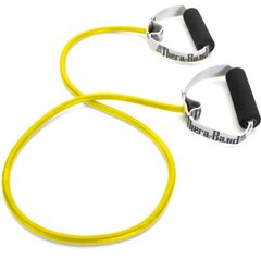 Комплексный жгут-тренажер с твердыми ручками без упаковки Thera-Band, желтый, тонкий 21711