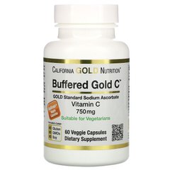 Буферизованный витамин C в капсулах, 750 мг, California Gold Nutrition, 60 капусл