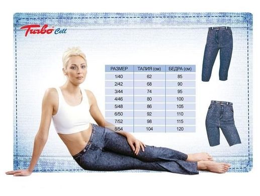 Шорти Turbo Cell для схуднення Bermuda Jeans, джинс, 5