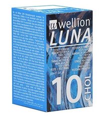Тест-смужки Wellion LUNA CHOL №10 (холестерин)