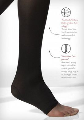 Чулки Solidea Marilyn Ccl 3, открытый носок, черный, M