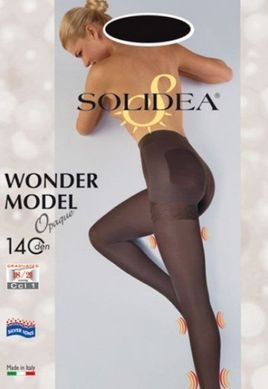 Колготки Solidea Wonder Model Ccl 1, закритий носок, чорний, 140 ден, 1-S