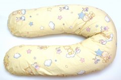 Наволочка на подушку для вагітних та годування ОП-15 OLVI з малюнком "Зірочка на жовтому"