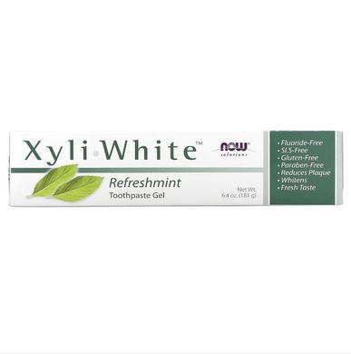 NOW Foods, Solutions, Xyli-White, зубна паста у формі гелю, освіжаюча м'ята, 181 г, NOW-08090