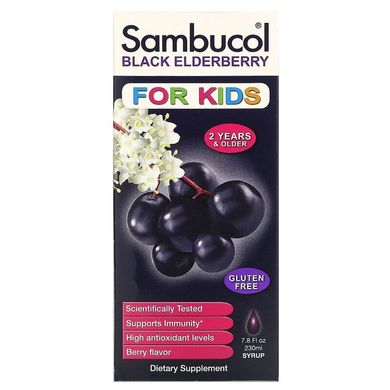 Сироп из черной бузины, для детей, Sambucol, 230 мл, SBL-00121