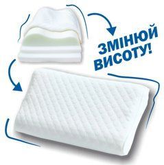 Тришарова ортопедична подушка з ефектом пам'яті 50х32см Olvi J2503