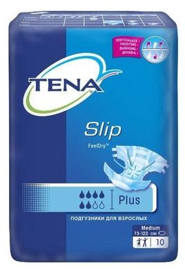 Подгузники для взрослых Tena Slip Plus L, дышащие, 10 шт., Tena