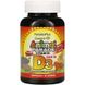 Витамин Д для детей, Animal Parade Vitamin D3 500 МЕ, Nature's Plus, (90 шт.), NAP-29950