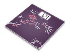 Весы напольные стеклянные BEURER GS 207, фиолетовый (Spring)