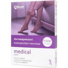 Чулки антиварикозные medical care, закрытый носок, 2 класс компрессии Алком 00212, бежевый, 1