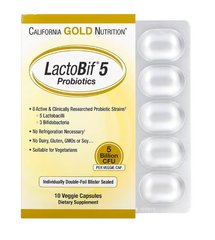 Пробіотики LactoBif 5 млрд, КУО, 10 капсул, CGN-00964