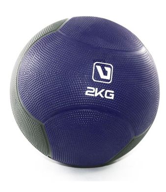 Медбол LiveUp Medicine Ball, діам. 21,6 см, сіро-синій