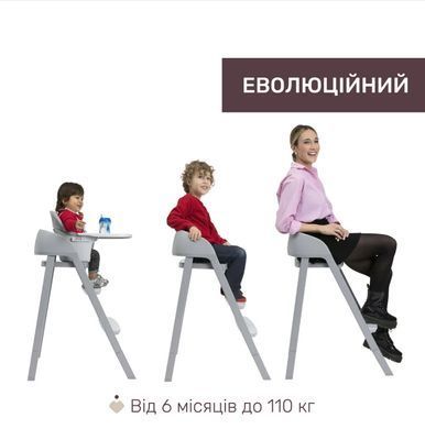 Стільчик для годування 3 в 1 Chicco Crescendo Up, темно-сірий, 87046.07.00