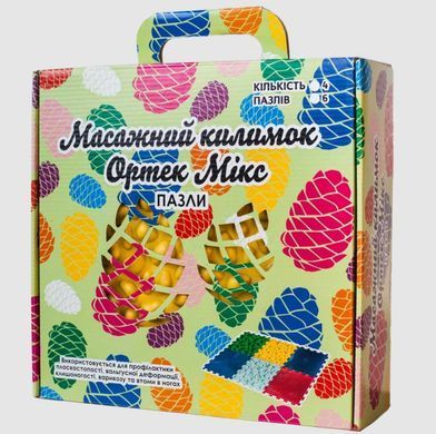 Килимок масажний "Пазли Мікс" 9 елементів для дівчинки, Ortek 11360