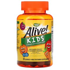Nature's Way, Alive! Комплекс мультивітамінів для дітей, вишня, апельсин і виноград, 60 жувальних конфет, NWY-15788
