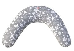 Наволочка на подушку Лежебока серии "Classik" с рисунком «Звёзды на сером»