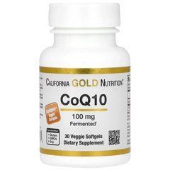 California Gold Nutrition, Коензим Q10, 100 мг, 30 рослинних капсул, CGN-00943