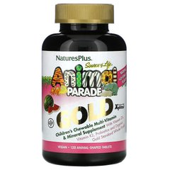 Мультивитамины для детей Animal Parade Gold со вкусом арбуза, Nature's Plus, (120 шт.)