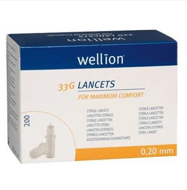 Ланцеты Wellion 33g №200