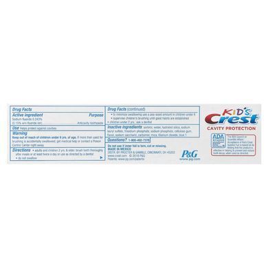 Дитяча зубна паста Crest Kids Cavity Protection Sparkle fun, 62г, CRR-95330