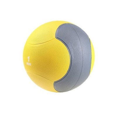 Медбол LiveUp Medicine Ball, діам. 21,6 см, сіро-жовтий