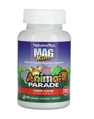 Магний для детей Animal Parade Mag Kidz Natures Plus, вишневый вкус, 90 таблеток, NAP-29942