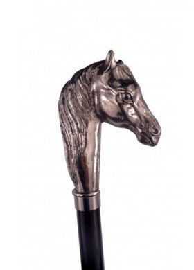 Тростина Artes, рукоять у вигляді голови коня, срібляста Garcia 597