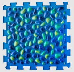 Килимок масажний Ортек Пазл Галька Кольоровий Блакитний 1 елемент, Ortek, 11271