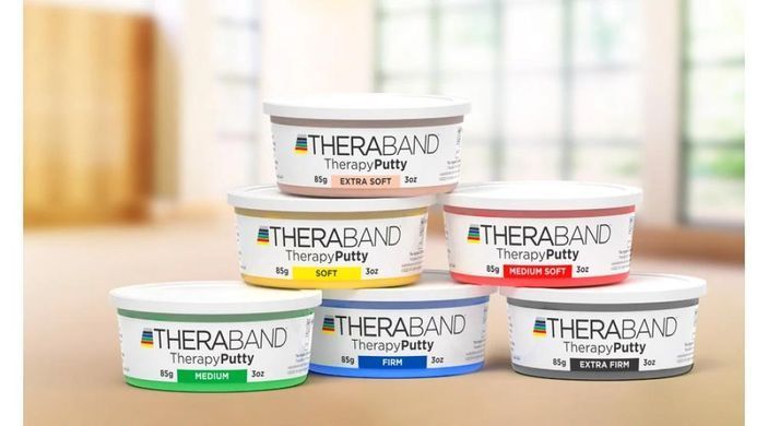 Терапевтический пластилин THERABAND, желтый, мягкий, 85 г, 15437