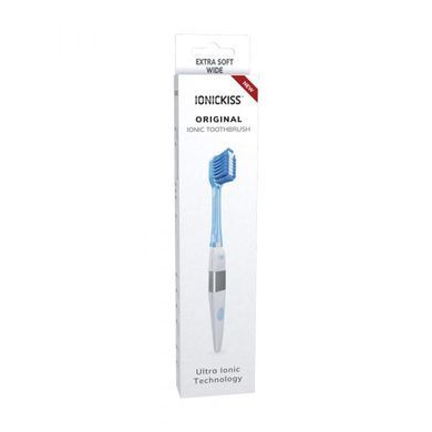 Ионная зубная щетка IONICKISS Ultra soft Очень мягкая широкая, голубая, IO12-01O