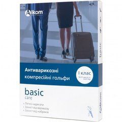 Гольфи антиварикозні basic care, закритий носок, 1 клас компресії Алком 00111, бежевий, 1