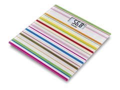 Весы напольные дизайн-линия BEURER GS 27, разноцветный (Happy Stripes)