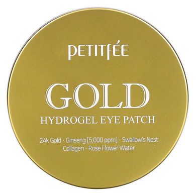 Petitfee, гідрогелеві патчі для очей із золотом, 60 шт.