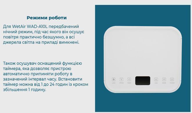 Осушувач повітря WetAir WAD-A10L