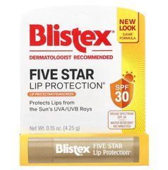 Blistex, Five Star Lip Protection, защитное средство для губ и солнцезащитное средство, SPF 30, 4,25 г, BTX-00223