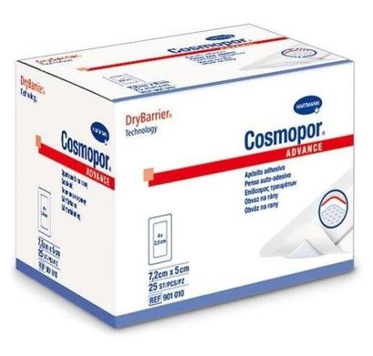 Повязка Cosmopor Advance, 10х6см, №25, HARTMANN, 901011