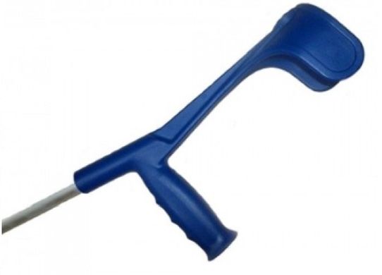 Підлокітна милиця "Extra Strong" з м'якою ергономічною рукояткою, телескопічний, високий, колір синій Ossenberg 230DSKBL